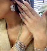 Janekelly2 vnt Vestuvių cirkonio papuošalų rinkiniai moterų vakarėliui, prabangūs Dubajaus Nigerijos krištoliniai vestuvių papuošalų rinkiniai