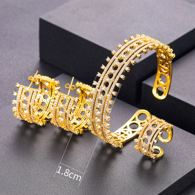 Janekelly2 vnt Vestuvių cirkonio papuošalų rinkiniai moterų vakarėliui, prabangūs Dubajaus Nigerijos krištoliniai vestuvių papuošalų rinkiniai