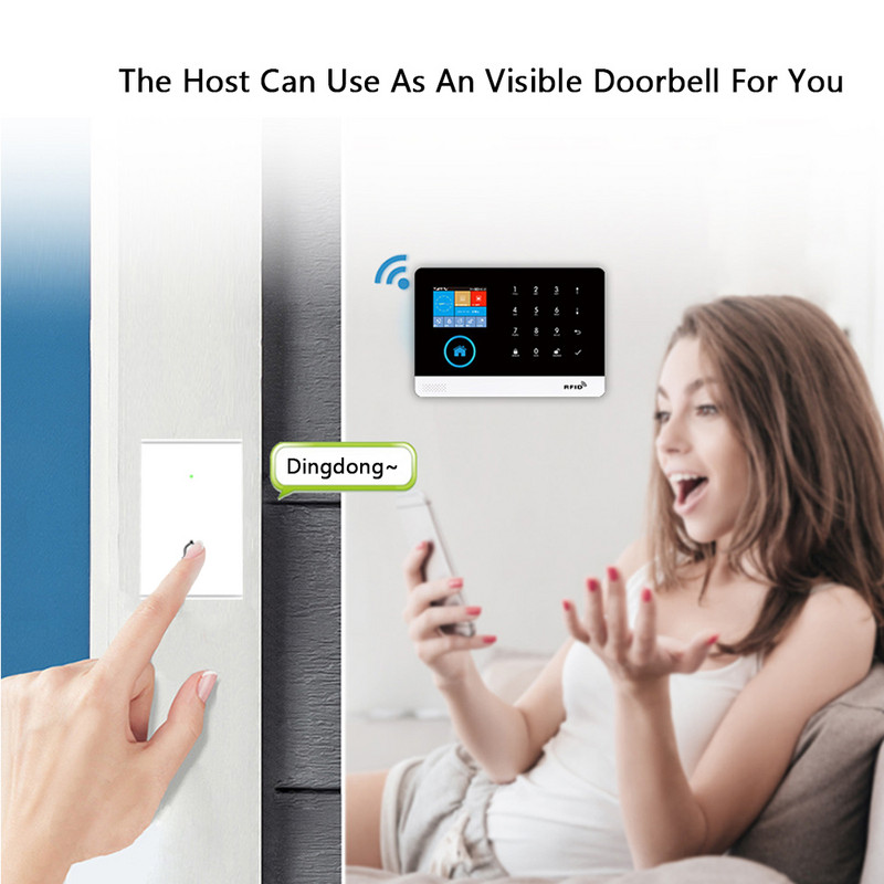 ACJ 433MHz Accesorii pentru sistem de alarmă antiefracție pentru casă Legătură fără fir Alarma de fum pentru ușă Detector de scurgeri magnetice/infraroșu/de apă