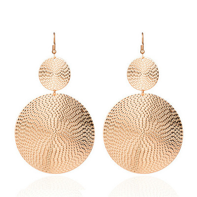 Златни цветни обеци Бохемски изящни луксозни големи кръгли обеци Кристални акрилни ръчно изработени женски геометрични ресни Модни бижута