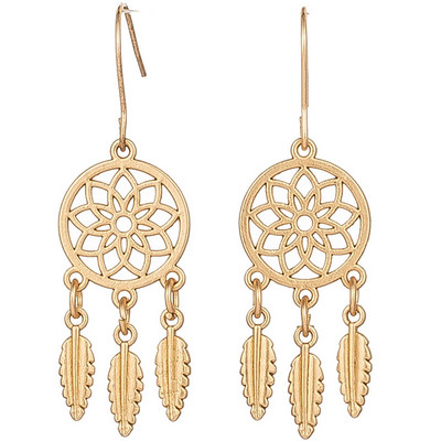 Златни цветни обеци Бохемски изящни луксозни големи кръгли обеци Кристални акрилни ръчно изработени женски геометрични ресни Модни бижута