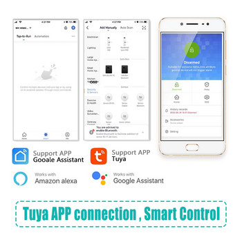 Tuya Wifi Интелигентна алармена система Home Security G60 4,3 инча Цветен сензорен екран Пръстов отпечатък Безжична соларна сирена Сензорна система за врати