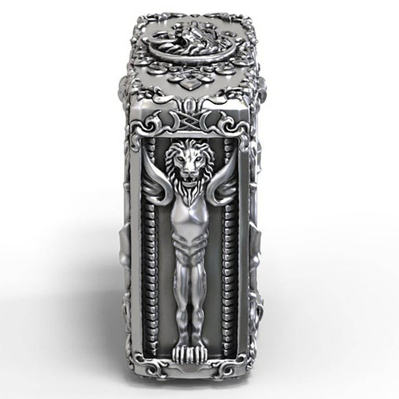 „Ruiyi“ sunkiojo metalo roko kvadrato raižinys „Liūto rašto“ žiedas vyrams repo hiphopo vakarėlis naktinio klubo „Figer Ring“ vyriškas bendras žiedas, dovana