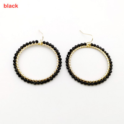 „Wgoud Bohemian“ rankų darbo karoliukai, apvalūs, ašariniai lašai, auskarai moterims „Femme Fashion“ stiklo karoliukai, austi geometriniai kabantys auskarai, dovana