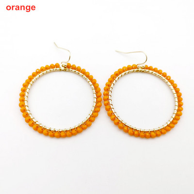 „Wgoud Bohemian“ rankų darbo karoliukai, apvalūs, ašariniai lašai, auskarai moterims „Femme Fashion“ stiklo karoliukai, austi geometriniai kabantys auskarai, dovana