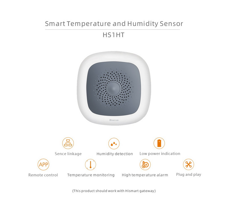 Heiman Zigbee3.0 temperatūros drėgmės detektorius, suderinamas su Zigbee Smart Gateway Hub