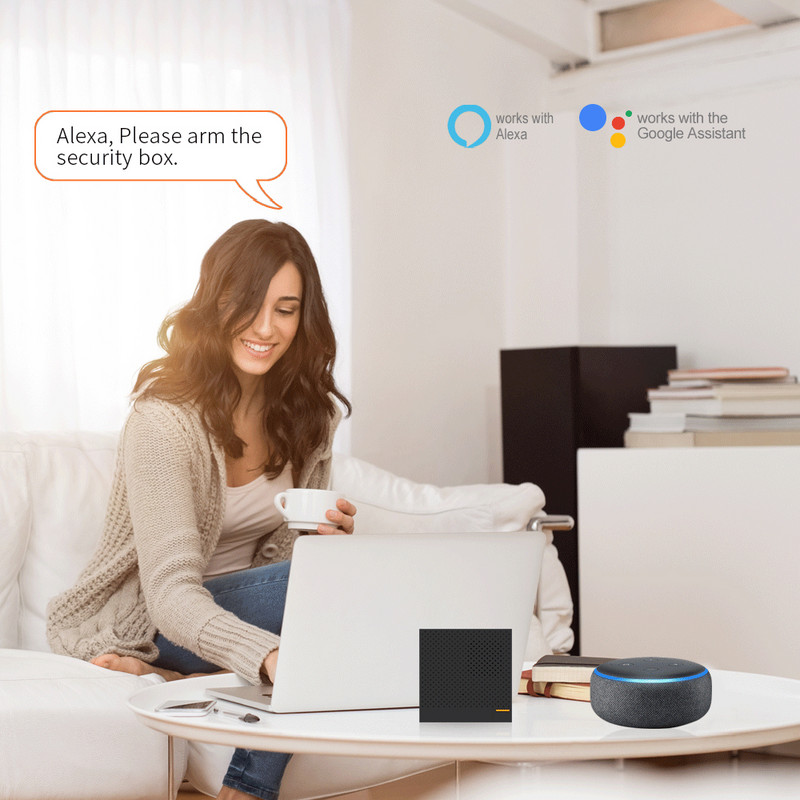 Ostaniot WiFi Smart Security Box Ultra-tanko zvono na vratima 433Mhz Tuya bežični kućni protuprovalni alarmni sustav APP Daljinski upravljač