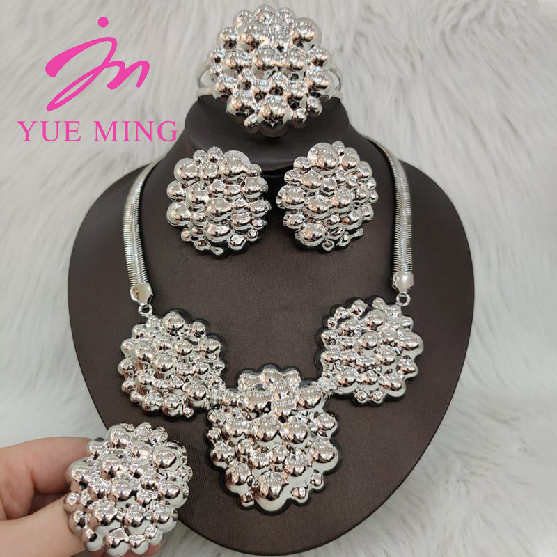 Dubajaus aukso spalvos papuošalai, moteriški afrikietiški karoliai, auskarai, apyrankės, žiedai, rinkinys, Nigerijos vestuviniai papuošalai, afrikietiški vestuvių aksesuarai