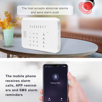 Το σύστημα συναγερμού ασφαλείας για το σπίτι Tuya Smart WIFI GSM λειτουργεί με την Alexa Google Arm αφόπλισης Φωνητική εντολή PIR Door Smoke Detector SOS