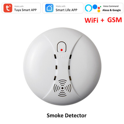 Tuya Smart WIFI GSM namų apsaugos signalizacijos sistema veikia su Alexa Google Arm Išjungti balso komandą PIR durų dūmų detektorius SOS