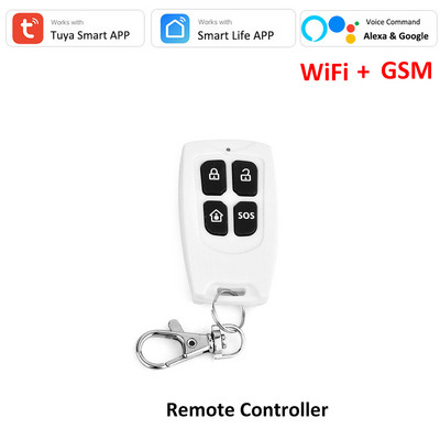 Tuya Smart WIFI GSM namų apsaugos signalizacijos sistema veikia su Alexa Google Arm Išjungti balso komandą PIR durų dūmų detektorius SOS