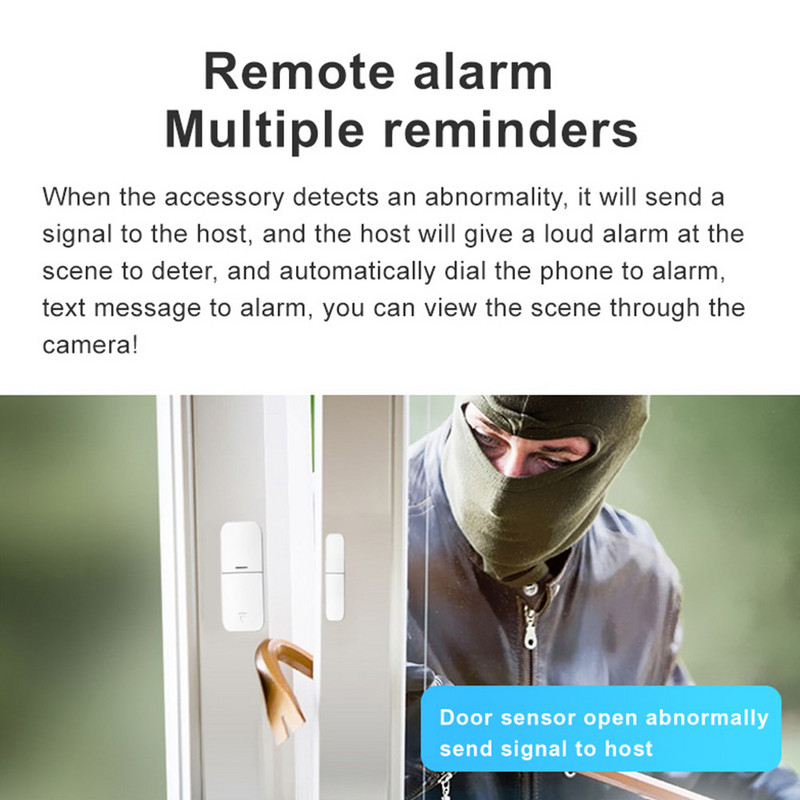 Tuya Smart WIFI GSM namų apsaugos signalizacijos sistema veikia su Alexa Google Arm Išjungti balso komandą PIR durų dūmų detektorius SOS