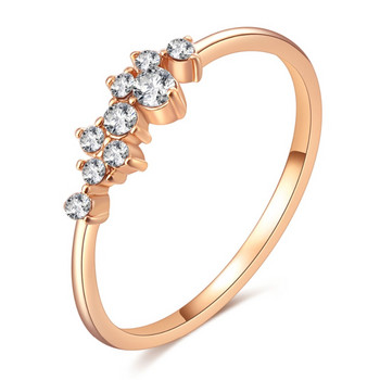 Κομψά μοντέρνα γυναικεία κοσμήματα με δαχτυλίδι ροζ χρυσό / ρολό / χρυσό χρώμα Κρυστάλλινα δαχτυλίδια οπαλίου 6/7/8/9 Μέγεθος Hot Sale