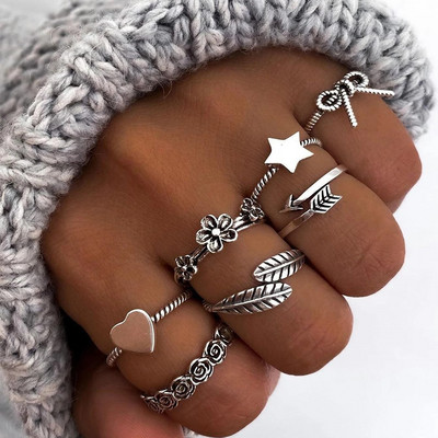 bohemiški derantys žiedai paauksuoti papuošalų rinkiniai titano žiedų aksesuarai moterims Motinos dienai dovanėlė slytherin anillos bague