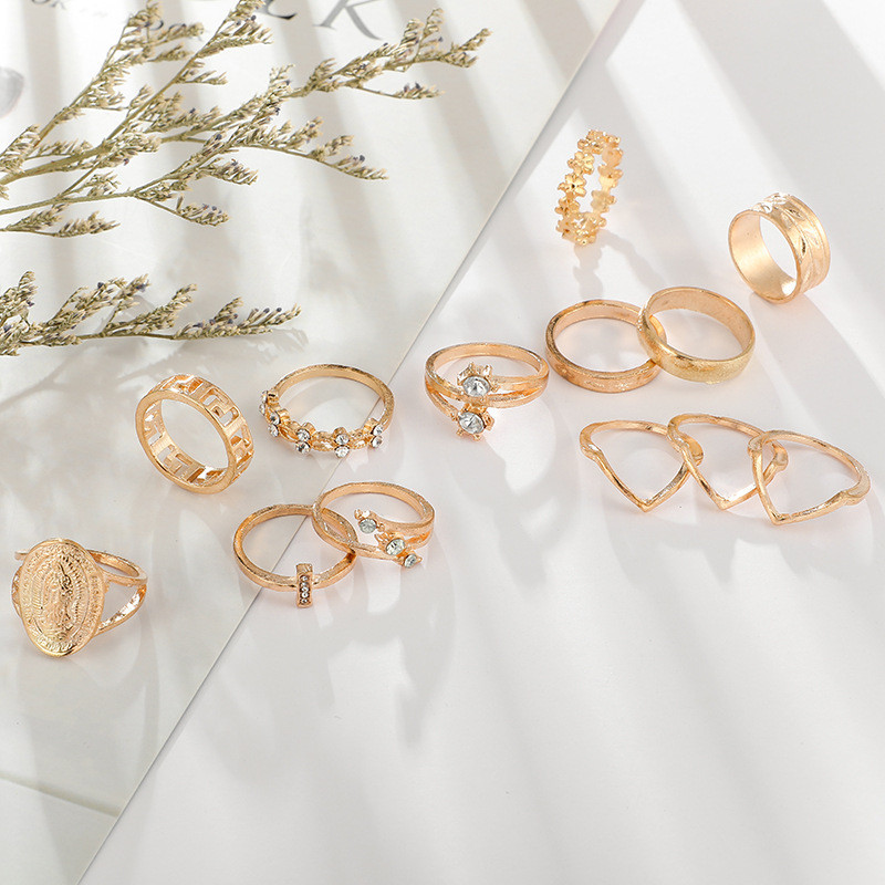 bohemiški derantys žiedai paauksuoti papuošalų rinkiniai titano žiedų aksesuarai moterims Motinos dienai dovanėlė slytherin anillos bague