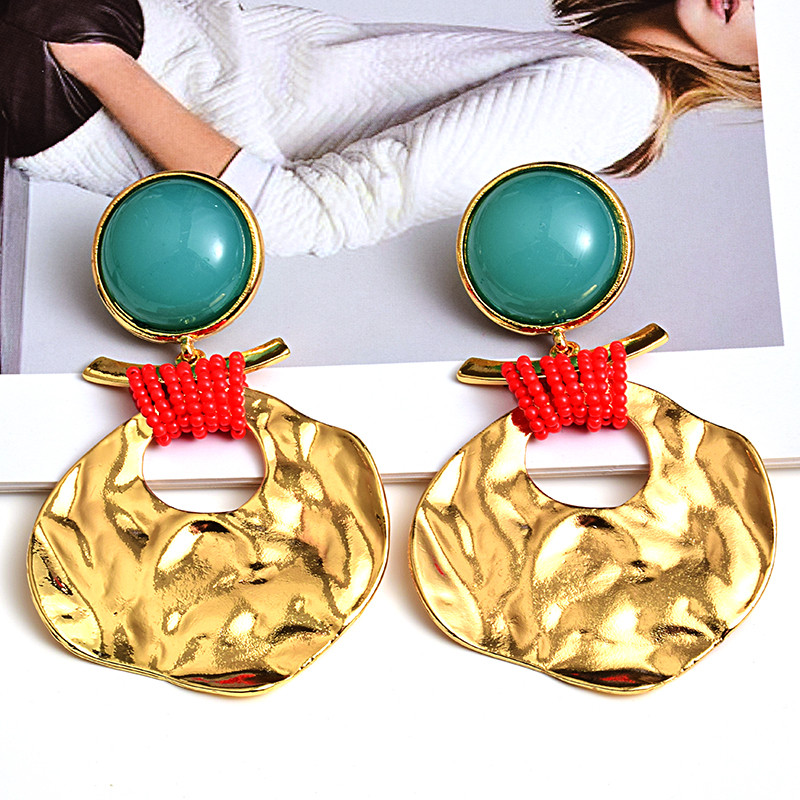 Nauji Aukso spalvos metaliniai netaisyklingi auskarai Aukštos kokybės kabantys auskarai Madingi juvelyriniai aksesuarai moterims