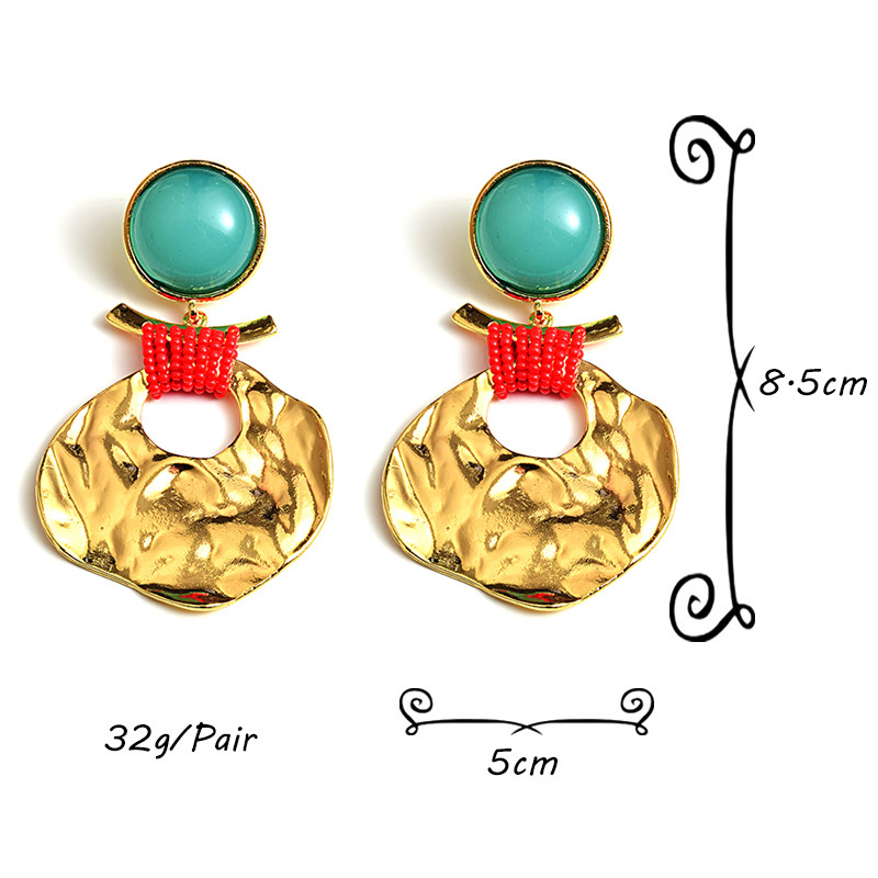 Nauji Aukso spalvos metaliniai netaisyklingi auskarai Aukštos kokybės kabantys auskarai Madingi juvelyriniai aksesuarai moterims