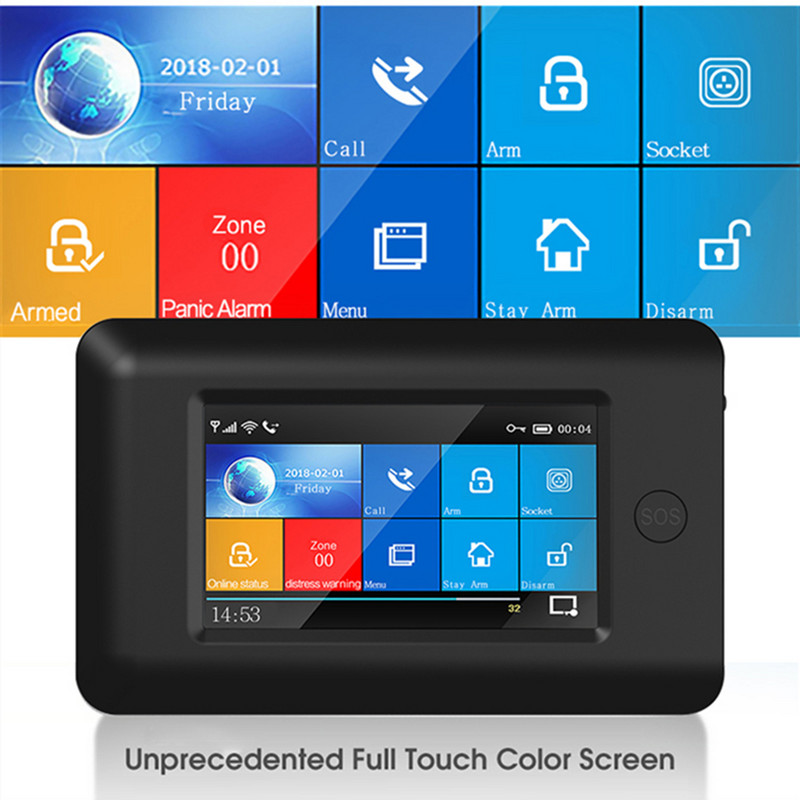 PGST PG-106 433MHz belaidis 3G GSM WIFI GPRS APP nuotolinio valdymo pultas RFID PIR Smart Home apsaugos signalizacijos sistemos, skirtos IOS ir Android