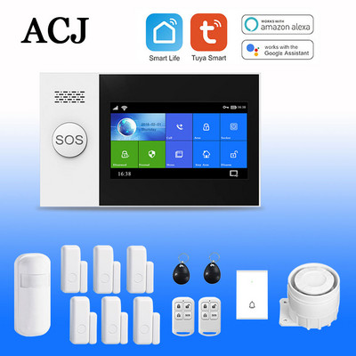 PG-107 Tuya bežični WIFI GSM kućni protuprovalni sustav IP kamera PIR senzor pokreta Senzor vrata Sigurnosni alarmni komplet APP Control