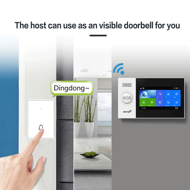 PG-107 Tuya bežični WIFI GSM kućni protuprovalni sustav IP kamera PIR senzor pokreta Senzor vrata Sigurnosni alarmni komplet APP Control