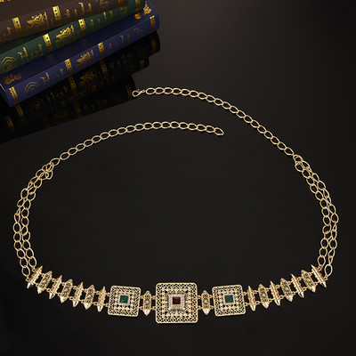 Maroko nuotakos kūno papuošalų karoliai auskarai juosmens grandinės komplektas prabangus prašmatnus vestuvių kaftano papuošalų rinkinys, reguliuojamo ilgio diržas