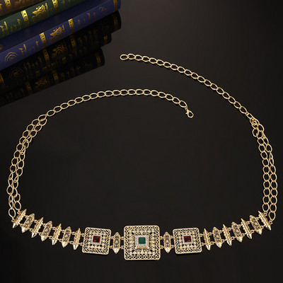 Maroko nuotakos kūno papuošalų karoliai auskarai juosmens grandinės komplektas prabangus prašmatnus vestuvių kaftano papuošalų rinkinys, reguliuojamo ilgio diržas