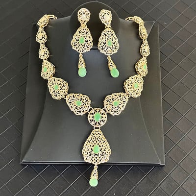 Maroko nuotakos kūno papuošalų karoliai auskarai juosmens grandinės komplektas prabangus prašmatnus vestuvių kaftano papuošalų rinkinys, reguliuojamo ilgio diržas