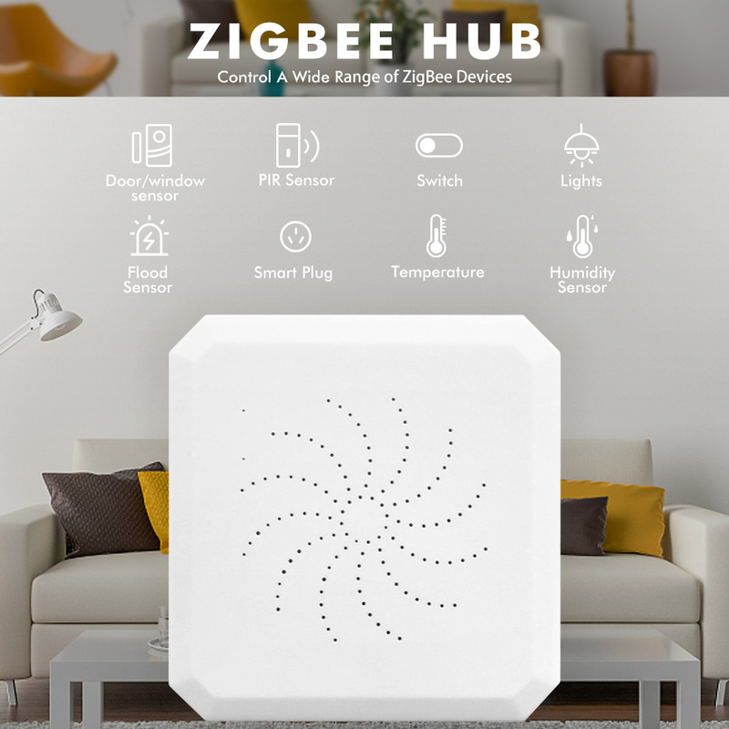 Tuya Smart Home Automation ZigBee Gateway ir serijos jutiklis veikia su Smart Life daugiafunkciniu šliuzu