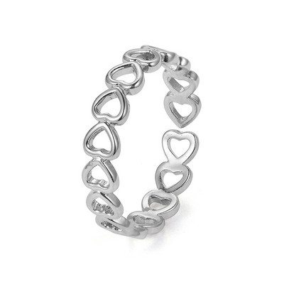 Boho Vintage ezüst színű halgyűrűk női szerelmes ujjgyűrűk Valentin-napi ajándékok Kreatív, állítható nyitógyűrűs ékszerek