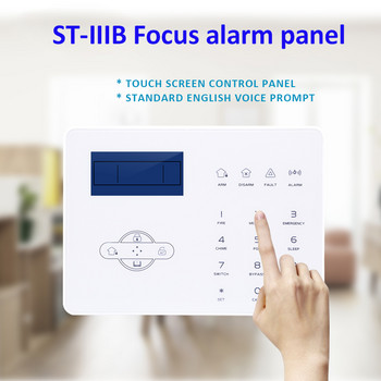 Foucs Alarm Panel ST-IIIB APP Σύστημα συναγερμού ελέγχου 433MHz/868MHz GSM PSTN Οθόνη αφής Γαλλικά Αγγλικά Φωνητικός συναγερμός για έξυπνο σπίτι