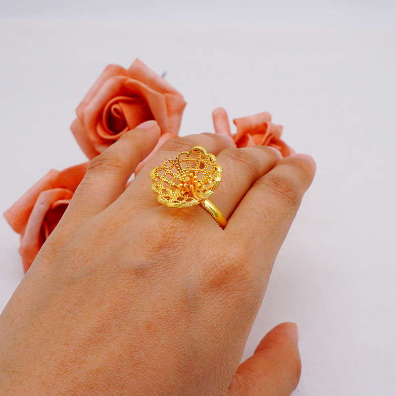 Etiopijos Dubajaus plačios apyrankės moterims Aukso spalvos Prabangi Afrikos Indijos apyrankė ir žiedas Saudo Arabija Vestuvių pokylių dovanos