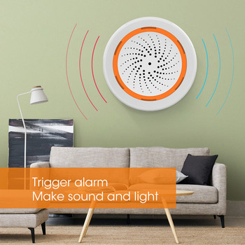 Tuya Smart Zigbee звукова и светлинна алармена сирена със светлинни сигнали 90dB високоговорител за домашна сигурност