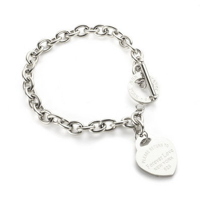 Nauji Heart Pendant Choker karoliai moterims Vyrai Pora Punk nerūdijančio plieno grandinės apyrankės Moteriška Meilė Širdies žavesio papuošalų rinkinys