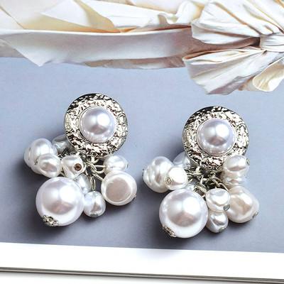 Didmeninė prekyba metalinių perlų kabančių auskarų aukštos kokybės rankų darbo madingų pakabukų papuošalų priedai moterims