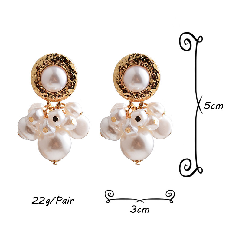 Didmeninė prekyba metalinių perlų kabančių auskarų aukštos kokybės rankų darbo madingų pakabukų papuošalų priedai moterims