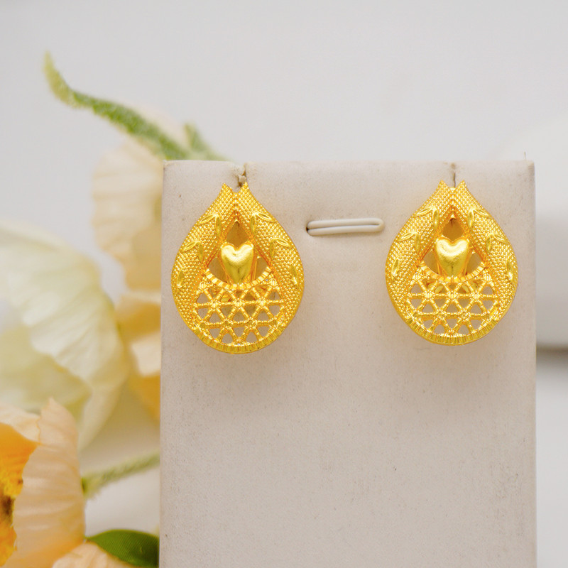 Mada NAUJA Indija Dubajaus aukso spalvos dideli karoliai auskarų žiedų apyrankių rinkiniai moterims Afrikos vestuvių dovanos papuošalų rinkinys