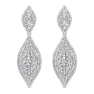 Cерьги Moteriški auskarai ašarų krištoliniai kabai Estetiški vestuviniai nuotakos papuošalai Dovana Prabangus Kolczyki Brincos Afrikos