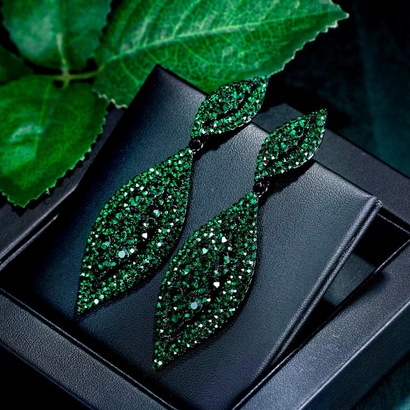 Cерьги Moteriški auskarai ašarų krištoliniai kabai Estetiški vestuviniai nuotakos papuošalai Dovana Prabangus Kolczyki Brincos Afrikos