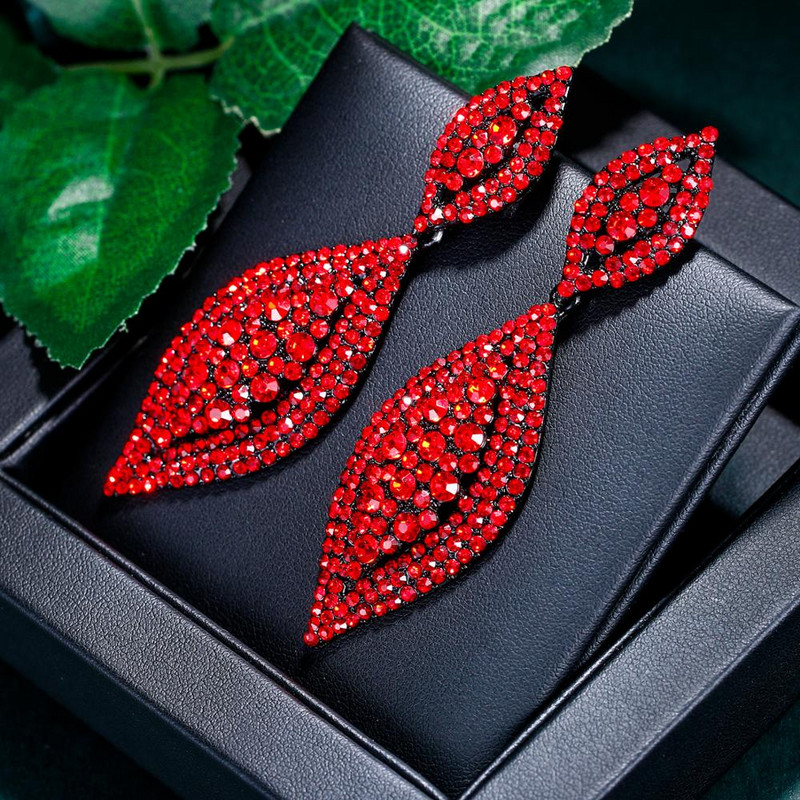 Cерьги Moteriški auskarai ašarų krištoliniai kabai Estetiški vestuviniai nuotakos papuošalai Dovana Prabangus Kolczyki Brincos Afrikos