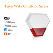 „Tuya WiFi Outdoor Strobe“ sirenos signalizacijos vandeniui atspari žibintuvėlio sirena su „Alexa Google APP“, skirta „WiFi“ namų apsaugos signalizacijos sistemai