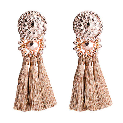 AE-CANFLY 2021 New Tend Tassel Earrings Weave Resin Long Drop Earrings for Women Акрилни висящи обеци Най-добрите подаръци за жени
