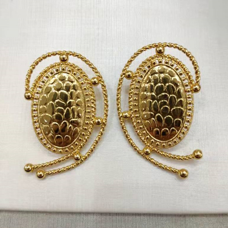 Dubajaus aukso spalvos juvelyriniai dirbiniai, 2022 m. madingi nuotakos dizaino auskarai ir karoliai moterims rankogalių apyrankė ir žiedas vestuvių sužadėtuvėms