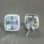 „Huitan“ geometrinės formos kubiniai cirkonio oksido auskarai, moteriški kasdieniai dėvimi vestuvių vakarėlio ausų aksesuarai geros kokybės madingi papuošalai