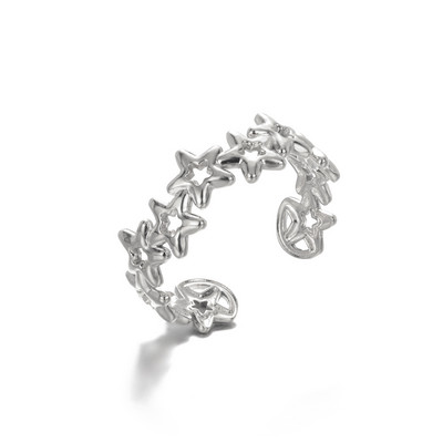 Bohemian Love širdies formos žiedų rinkinys moterims nerūdijančio plieno žvaigždės gėlėtas bambuko žiedas geometriniai papuošalai ofertas con envio nemokamai