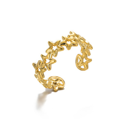 Bohemian Love širdies formos žiedų rinkinys moterims nerūdijančio plieno žvaigždės gėlėtas bambuko žiedas geometriniai papuošalai ofertas con envio nemokamai