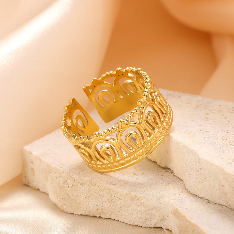 Bohemian Love širdies formos žiedų rinkinys moterims nerūdijančio plieno žvaigždės gėlėtas bambuko žiedas geometriniai papuošalai ofertas con envio nemokamai