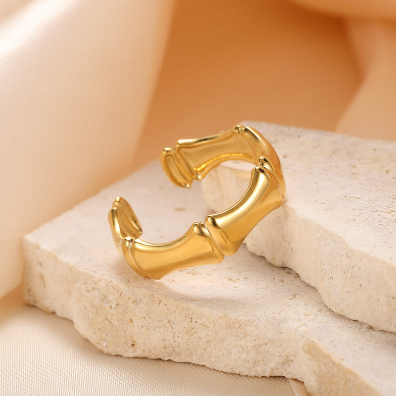 Bohemian Love širdies formos žiedų rinkinys moterims nerūdijančio plieno žvaigždės gėlėtas bambuko žiedas geometriniai papuošalai ofertas con envio nemokamai