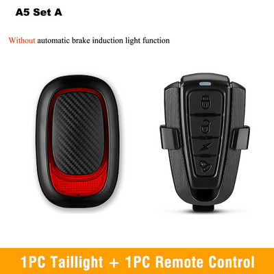 WSDCAM dviračio galinis žibintas su nuotolinio valdymo pulteliu, vandeniui atspari dviračio signalizacija USB įkraunama dviračio vibracijos signalizacija nuo vagystės dviračio lempa