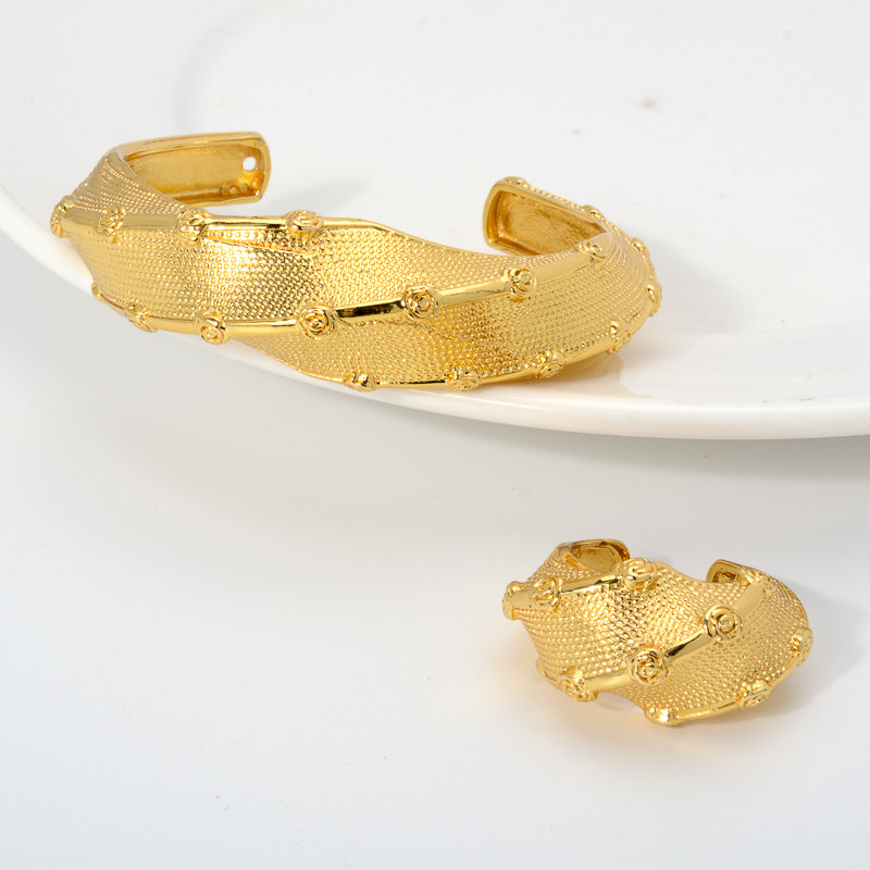 Saulainas rotaslietas Modes vara rokassprādzes gredzens Āfrikas pārspīlēta aproce rokassprādze sievietēm dāvanu ballīte kāzas