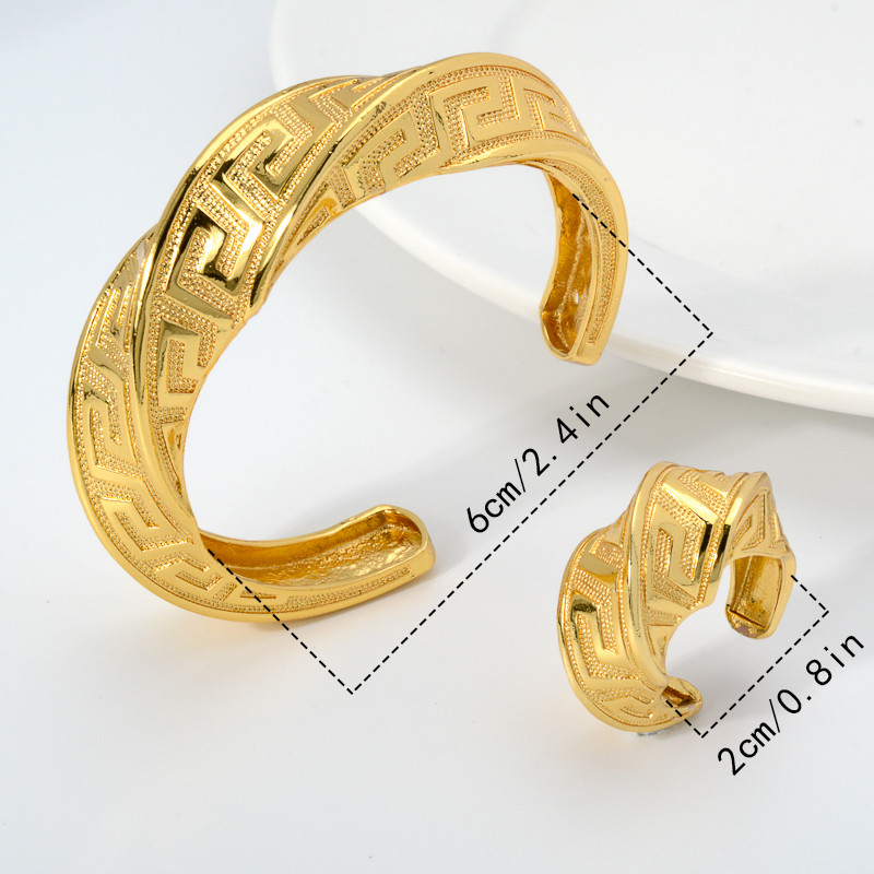 Saulainas rotaslietas Modes vara rokassprādzes gredzens Āfrikas pārspīlēta aproce rokassprādze sievietēm dāvanu ballīte kāzas